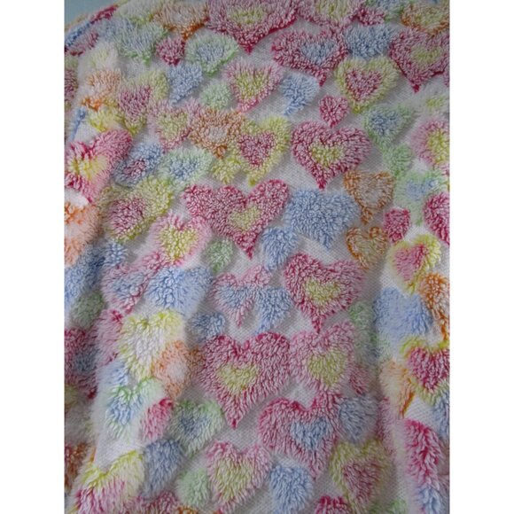 Aegean Apparel Plush Heart Sculpted Bathrobe S/M Multicolor Vintage Turkey GUC - Picture 5 of 16